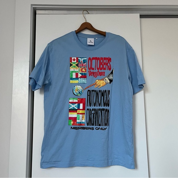 Octobers very own Blue Graphic Men's T-Shirt OVO - Picture 1 of 5